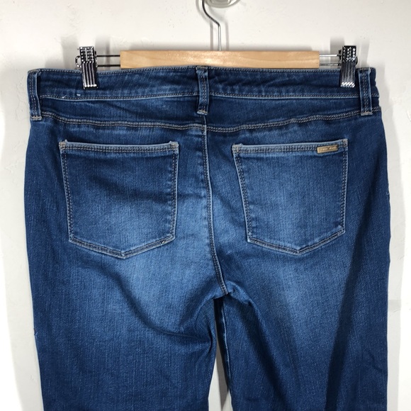 White House Black Market girlfriend fit floral embroidered jeans size 4 - Picture 8 of 12